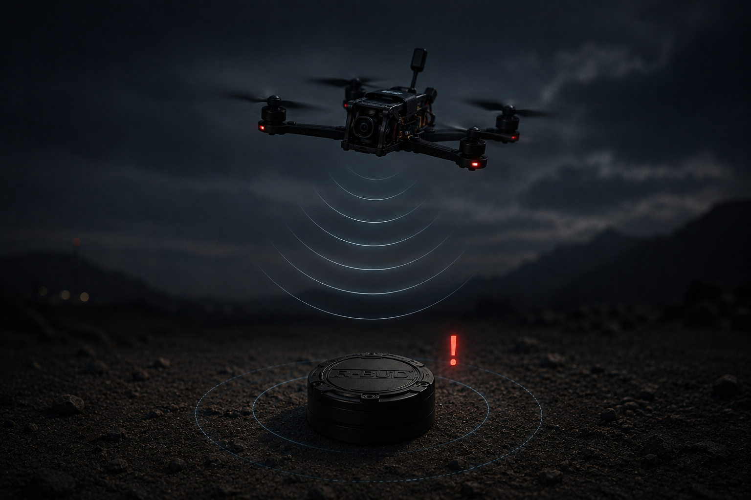 Drone detected at night by an R-BUD sensor pod